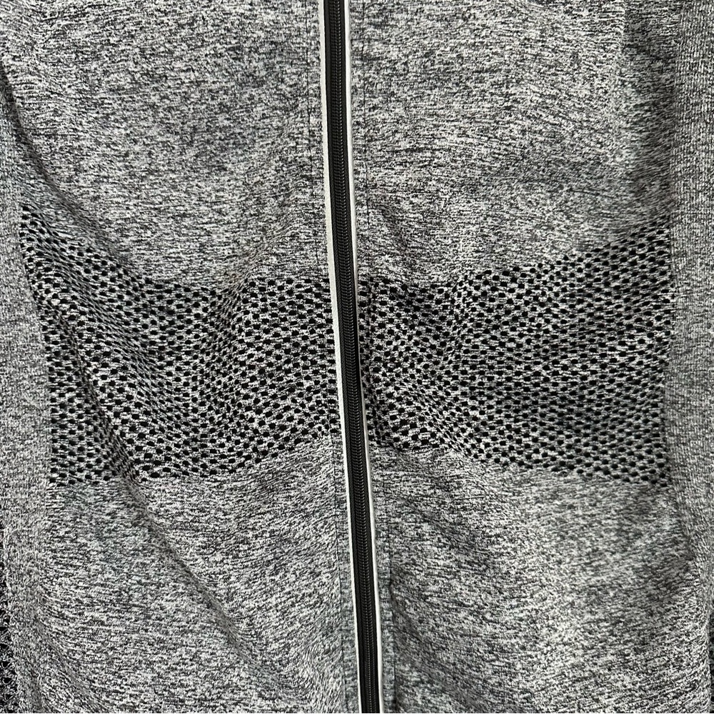 Bebe Sport Gray Long Sleeve Mesh Detail Zip Up Athletic Jacket Size Size L - Picture 8 of 15